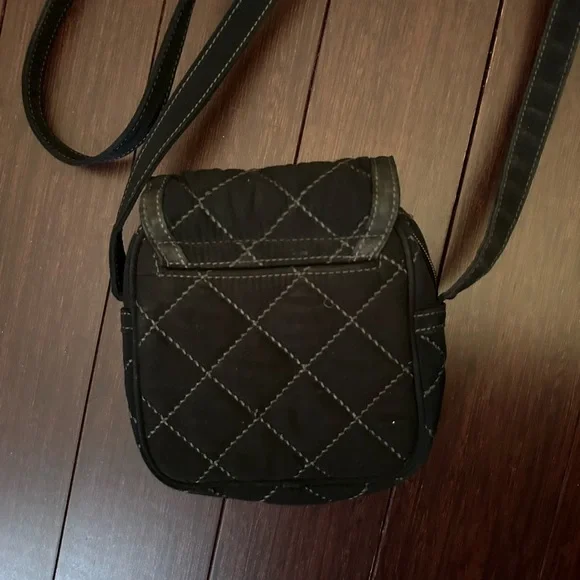 Vera Bradley Microfiber Black Small Crossbody - Picture 2 of 4